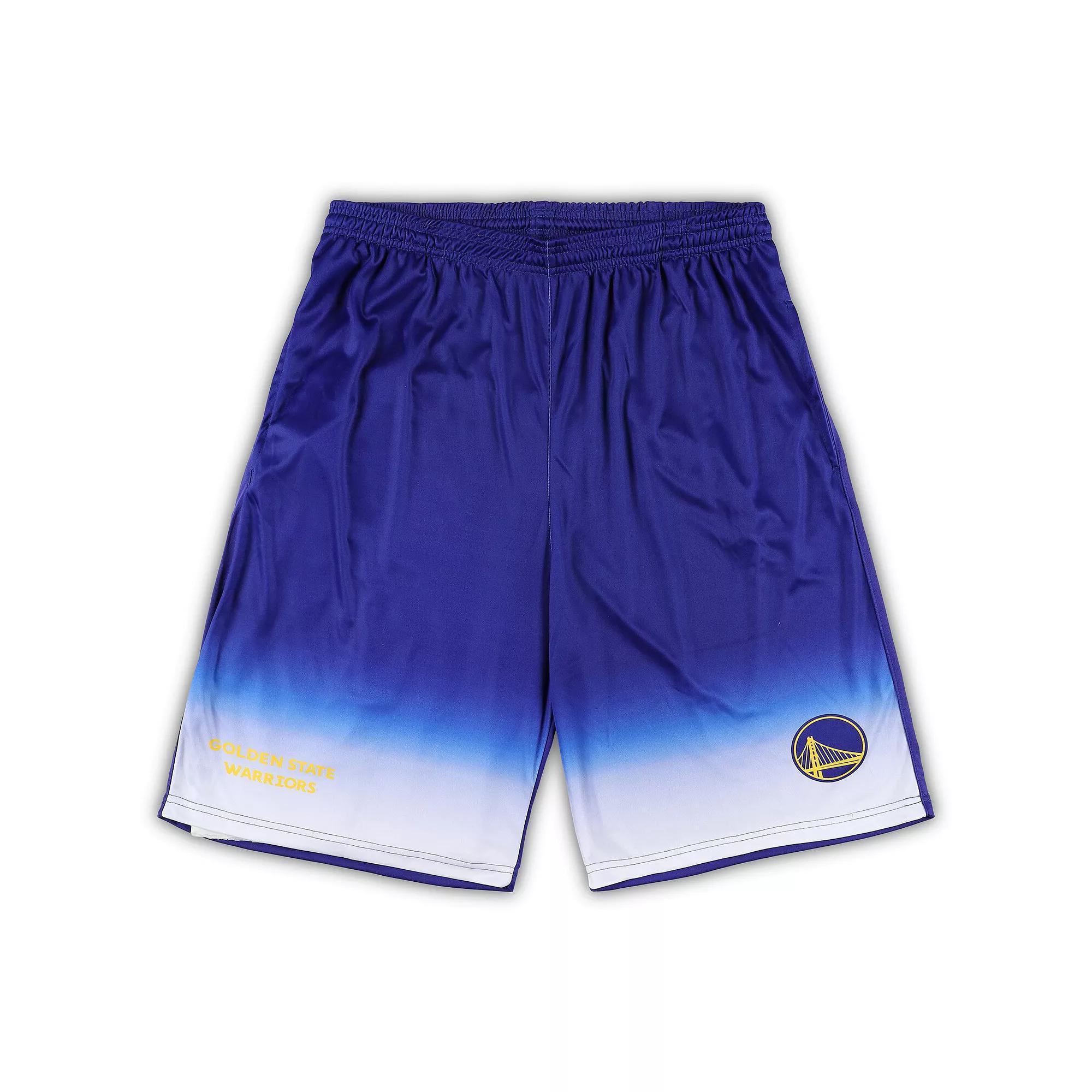 Men's Fanatics Branded Royal Golden State Warriors Big & Tall Fadeaway Shorts, Size: 2XB, Blue Product Image