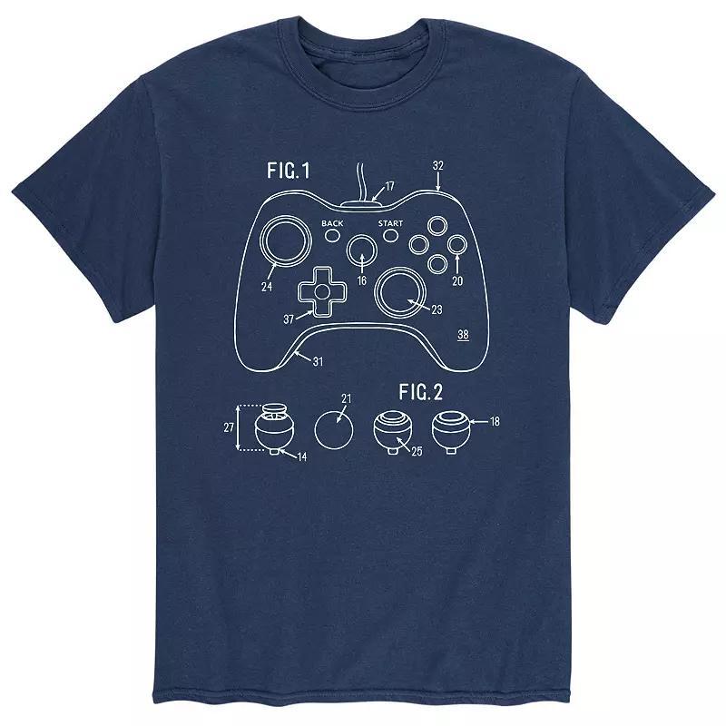 Men's Game Controller Rendering Tee,  Product Image