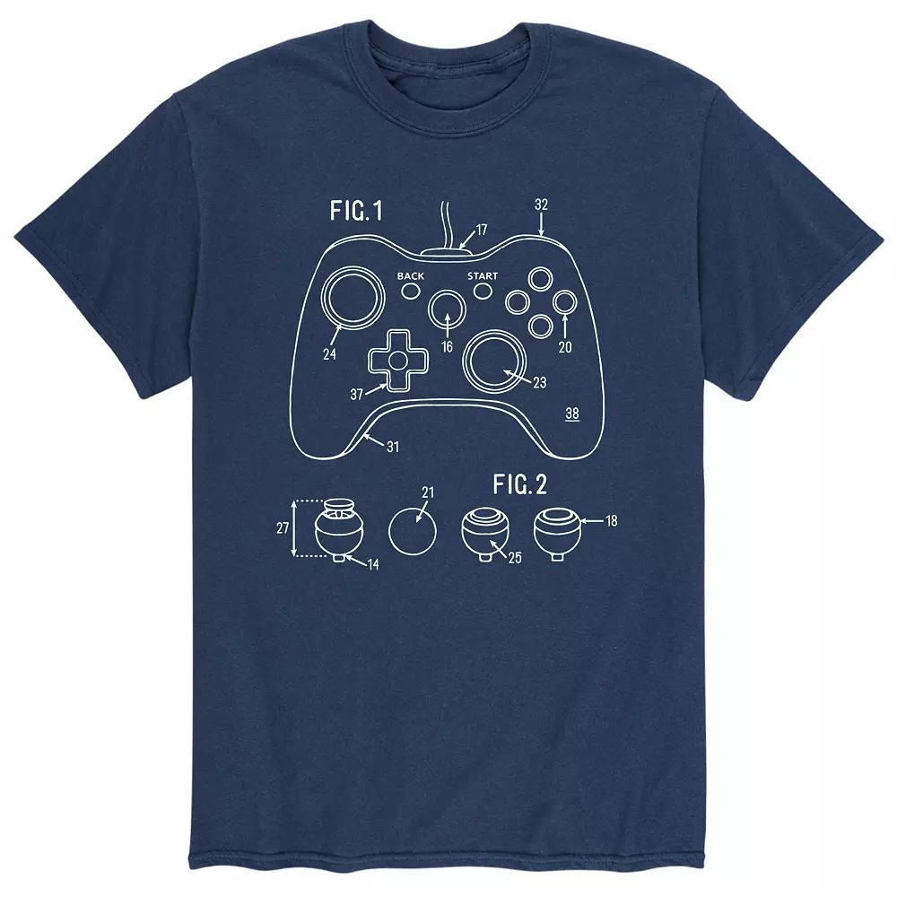 Men's Game Controller Rendering Tee,  Product Image