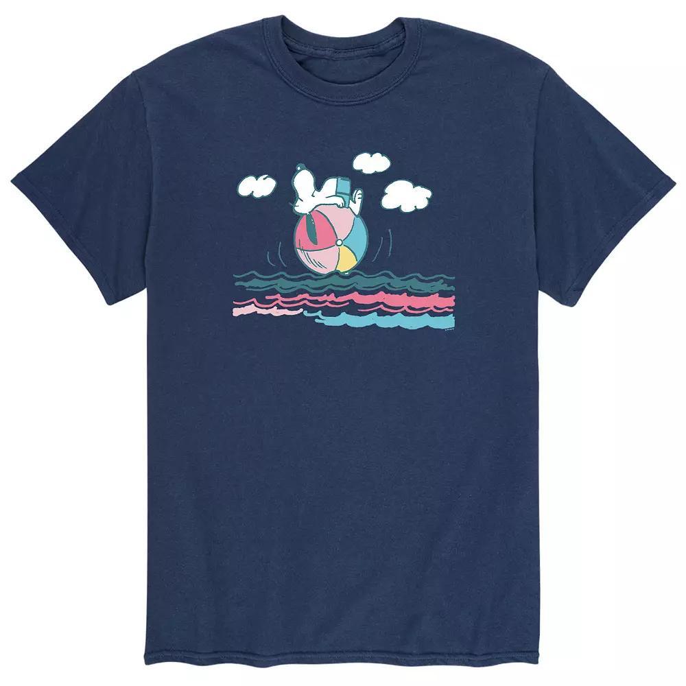 Men's Peanuts Snoopy Beach Ball Tee, Size: XXL, Blue Product Image