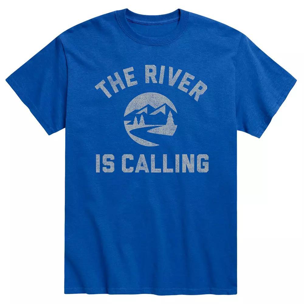 Men's The River Is Calling Tee, Size: XXL, Blue 2 Product Image