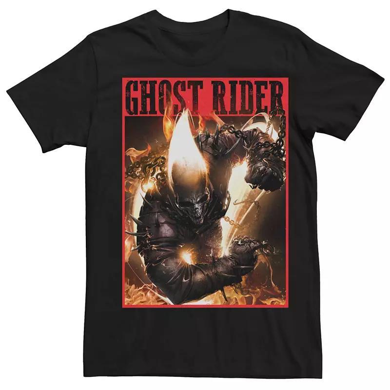 Mens Marvel Ghost Rider Flame Chain Poster Tee Product Image