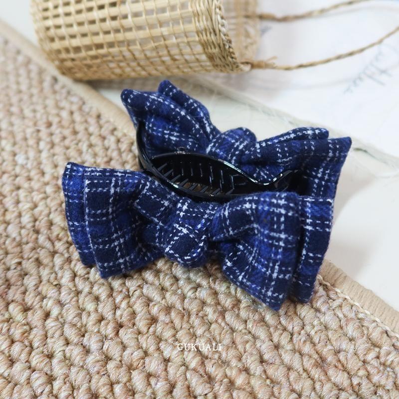 Plaid Bow Hair Claw Product Image