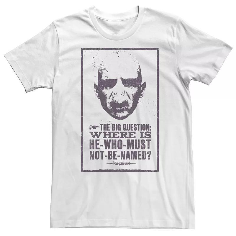 Big & Tall Harry Potter Voldemort Where Is He-Who-Must-Not-Be-Named? Tee, Men's, Size: XXL Tall, White Product Image