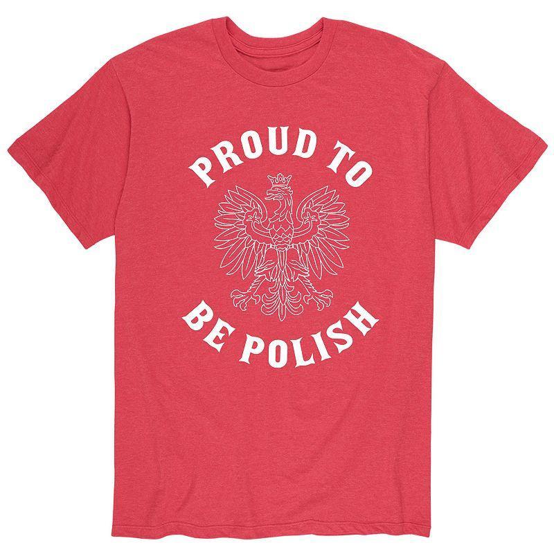 Men's Proud To Be Polish Tee, Size: Small, Red Product Image