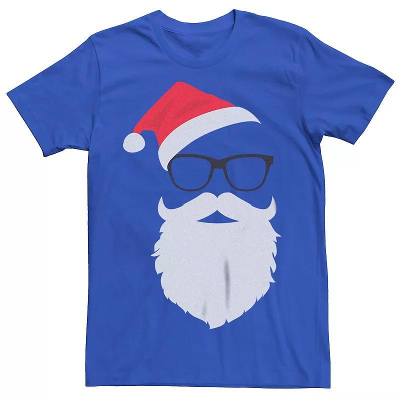 Men's Christmas Hipster Santa Graphic Tee,  Product Image