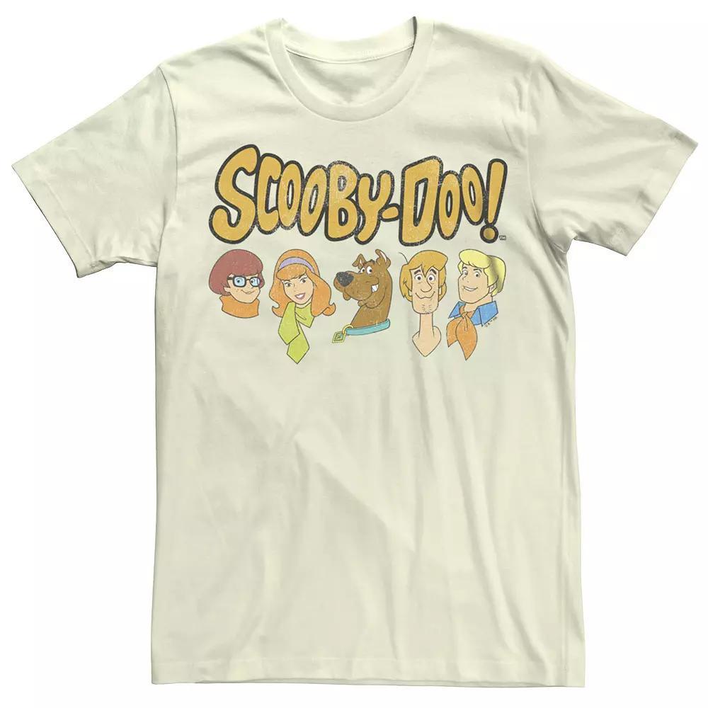 Men's Scooby-Doo Mystery Group Heads Graphic Tee, Size: XXL, Natural Product Image