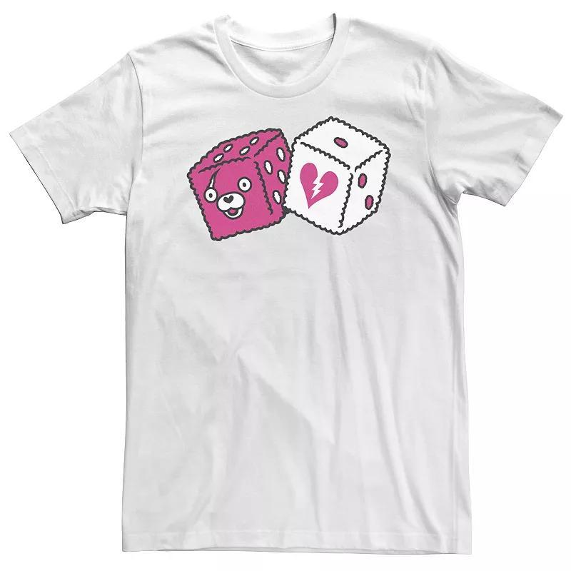 Big & Tall Fortnite Cuddle Dice Left Chest Love Tee, Men's, Size: XL Tall, White Product Image