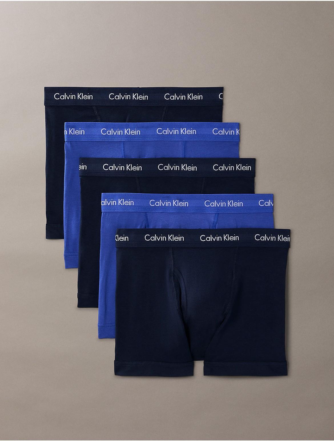 Calvin Klein Mens Cotton Stretch 5-Pack Trunk - Blue Product Image