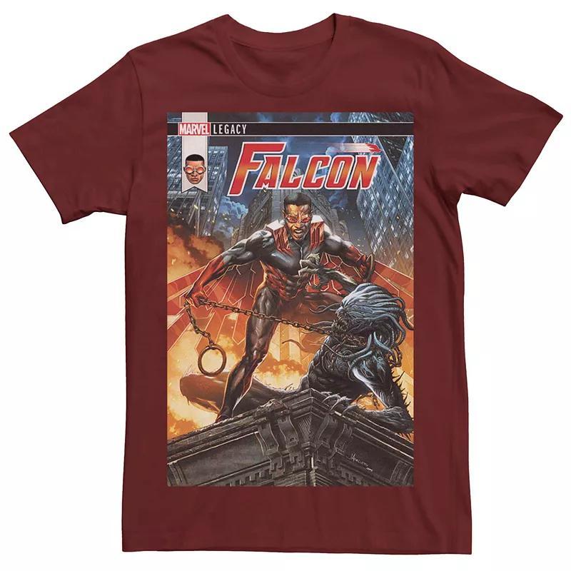 Mens Marvel Falcon Fury Comic Cover Tee Red Product Image