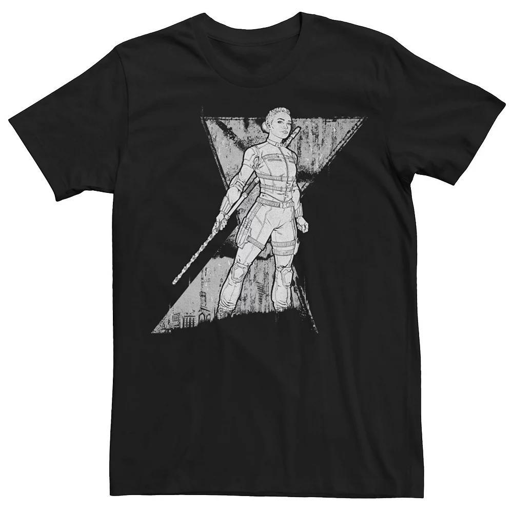 Men's Marvel Black Widow Yelena Sketch Logo Tee,  Product Image
