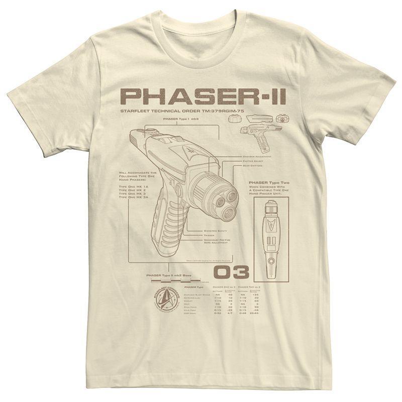 Mens Star Trek Discovery Phaser-II Schematics Graphic Tee Product Image