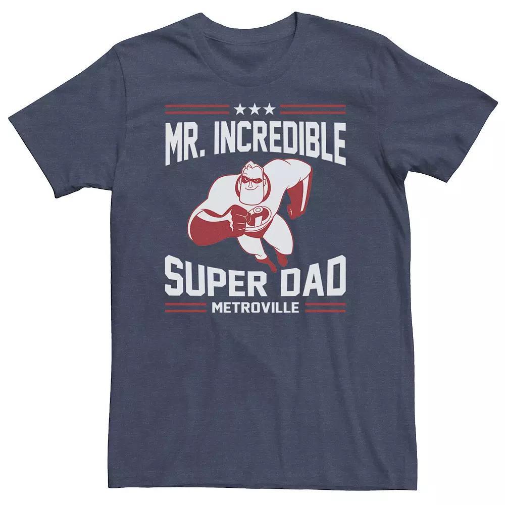 Big & Tall Disney / Pixar Incredibles Super Dad Tee, Men's, Size: XL Tall, Navy Grey Product Image