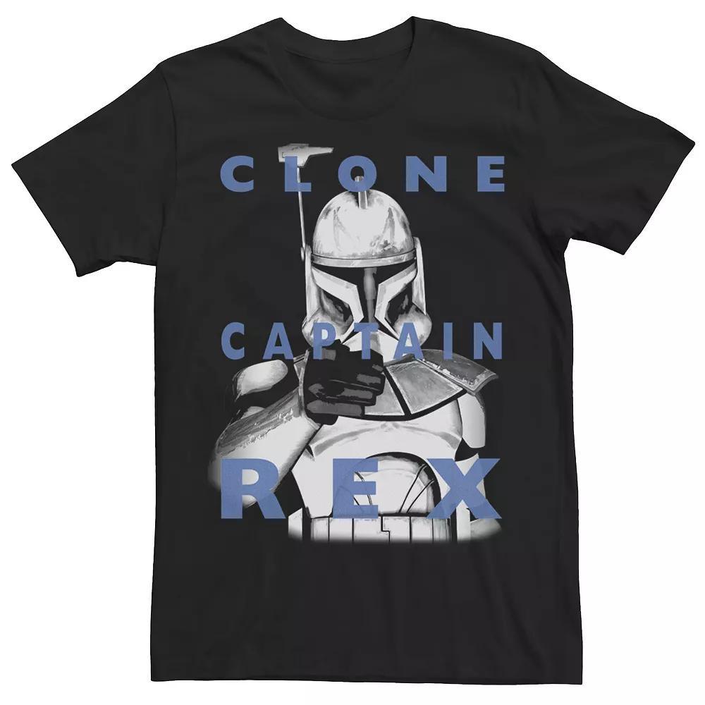 Men's Star Wars: Clone Wars Clone Captain Rex Text Overlay Tee,  Product Image