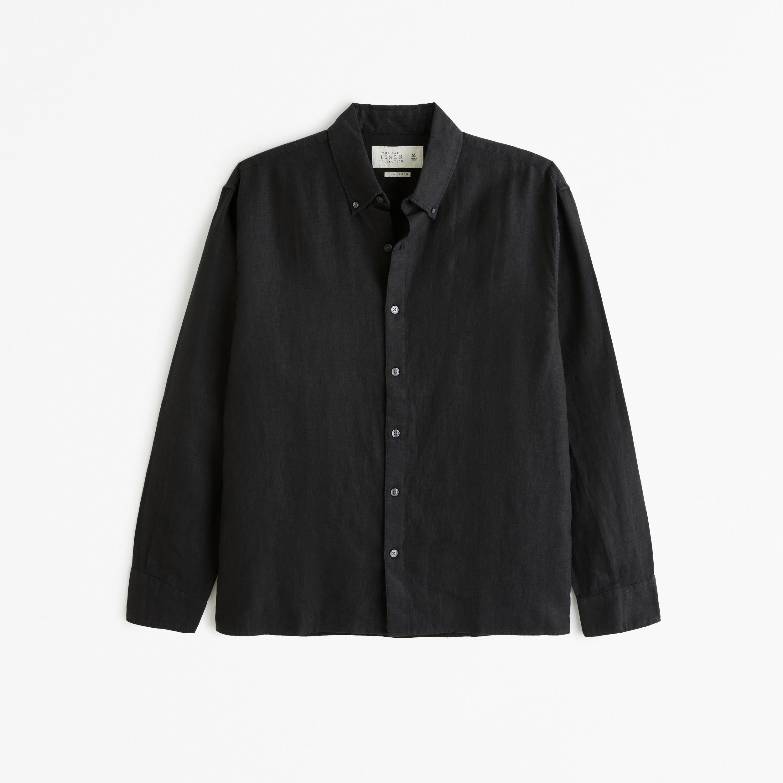 Linen Button-Up Shirt Product Image