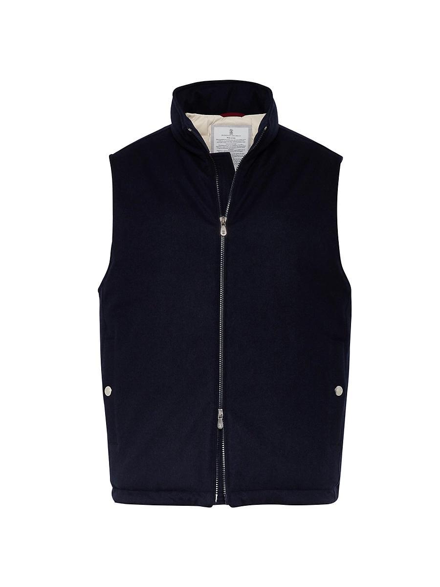 Mens Wool Padded Full-Zip Vest Product Image