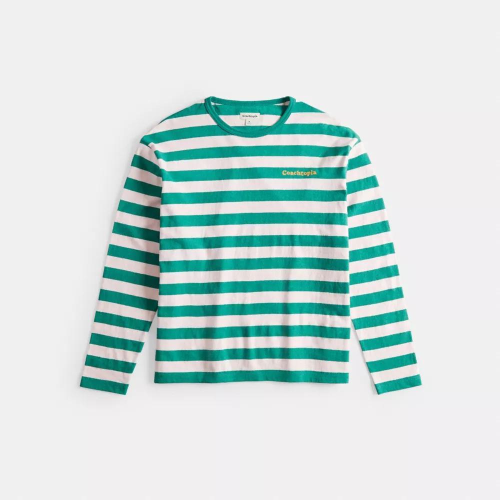 Long Sleeve T Shirt With Stripe Pattern Product Image