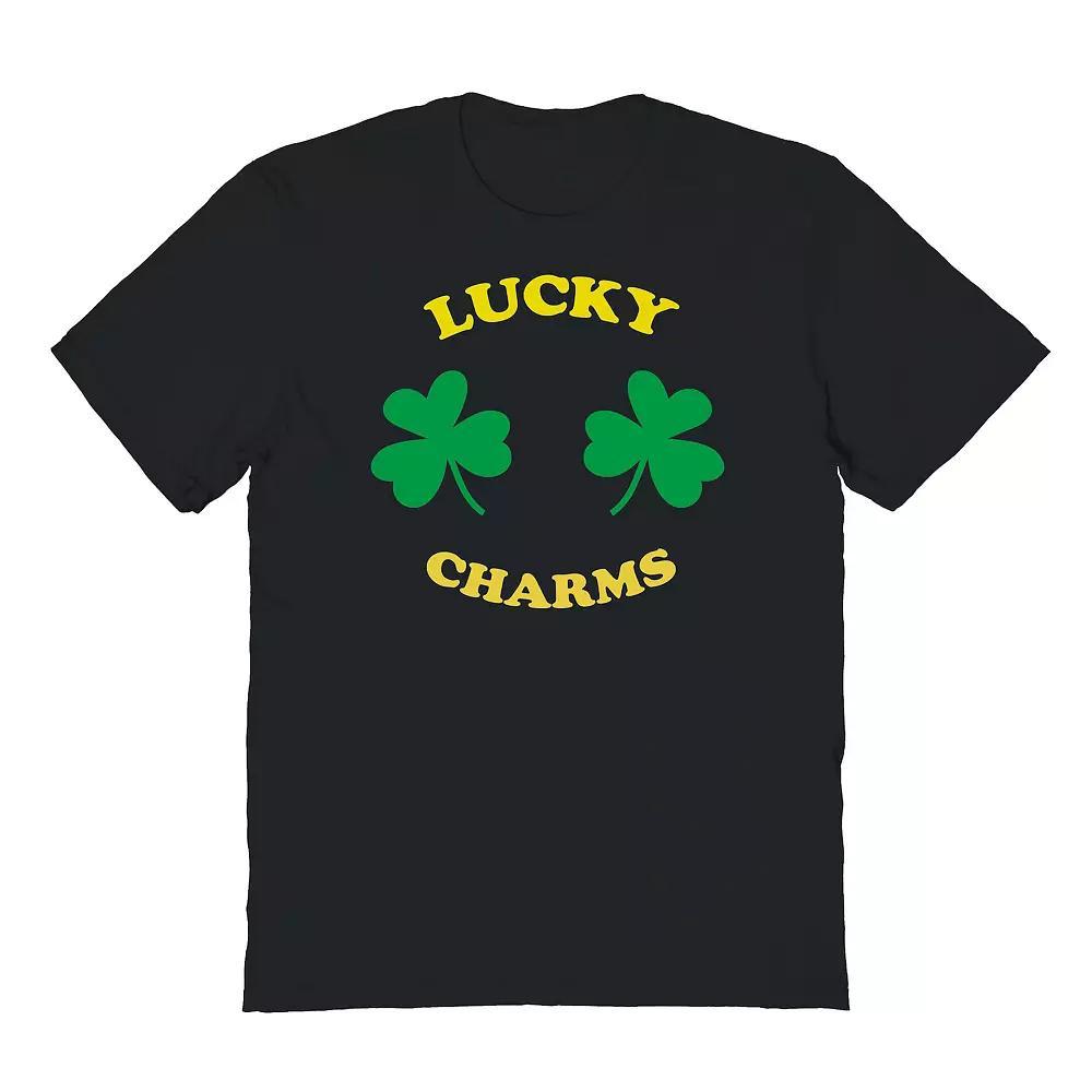 Men's St Patrick's Day Lucky Charms Graphic Tee, Size: XXL, Black Product Image