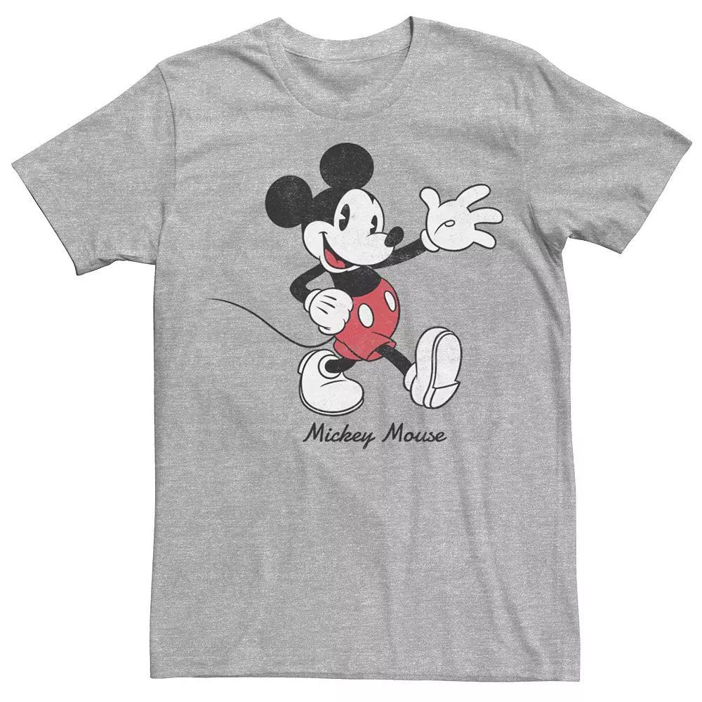 Disney&#x27;s Mickey Mouse Cursive Text Circle Logo Men&#x27;s Tee,  Product Image