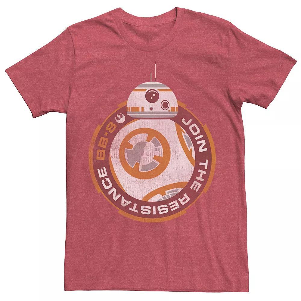 Men's Star Wars The Force Awakens BB-8 Join the Resistance Tee, Size: XXL, Red Grey Product Image
