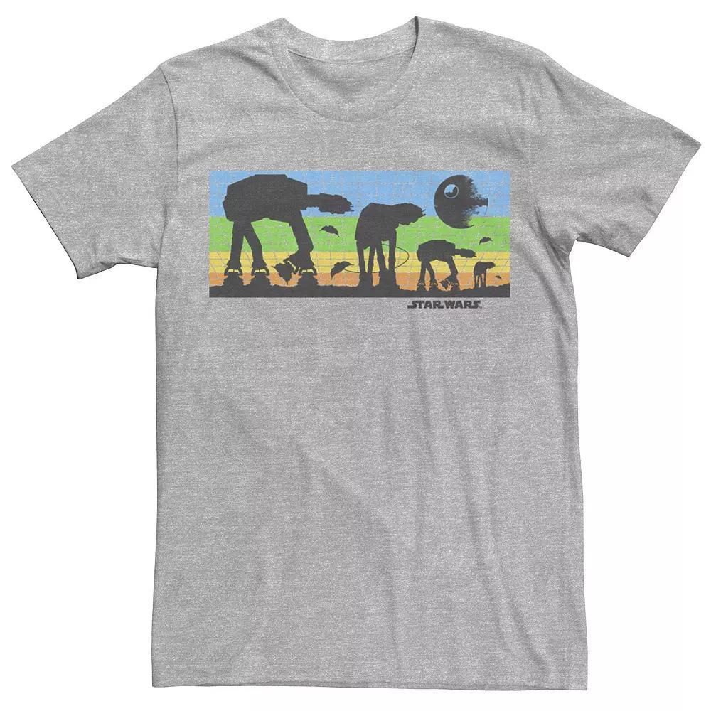 Men's Star Wars Rainbow AT Walker Skyline Tee, Size: Large, Athletic Grey Product Image