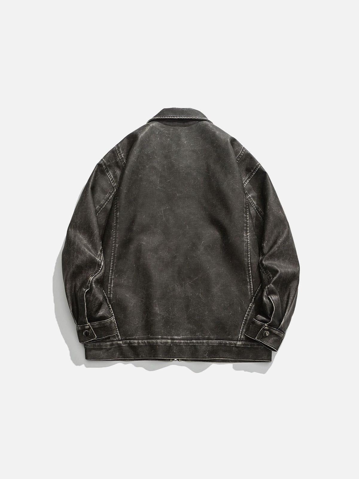 Aelfric Eden Retro Faux Leather Jacket Product Image