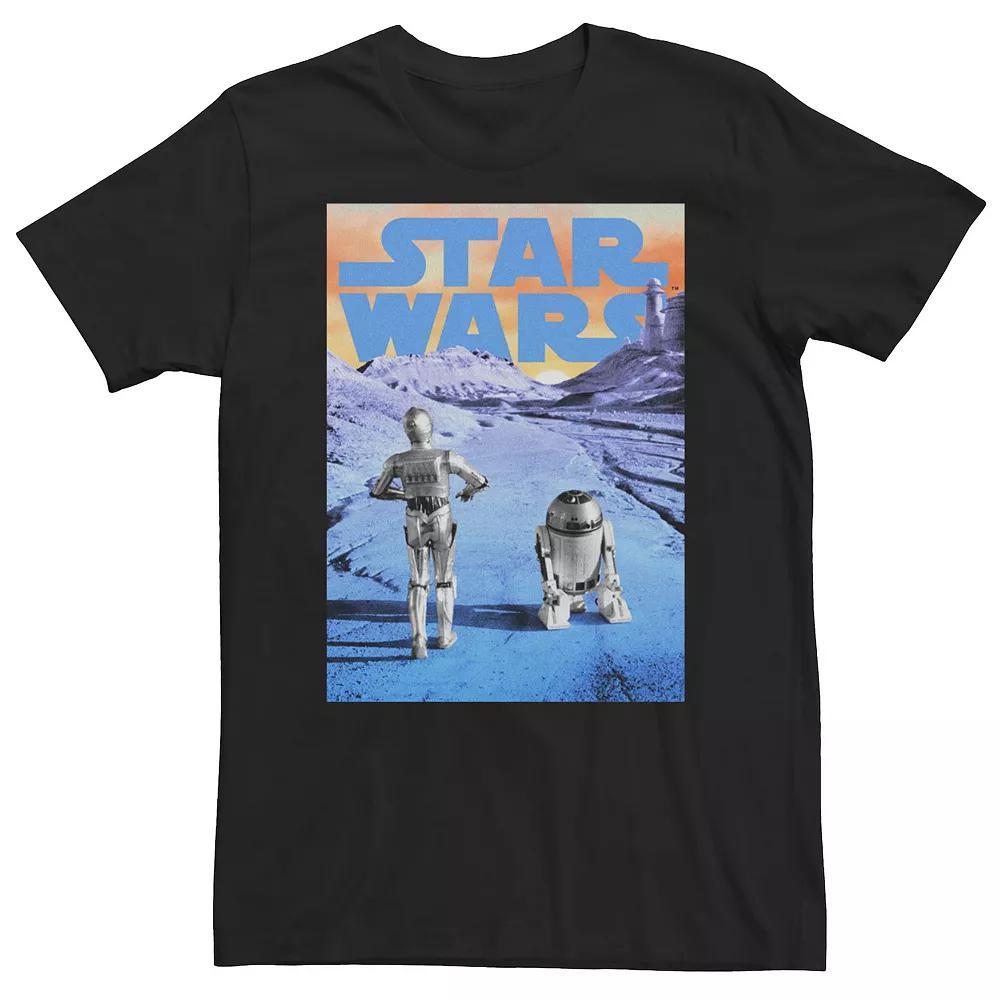 Big & Tall Star Wars Droids Walking A New Hope Tee, Men's, Size: 4XL Tall, Black Product Image