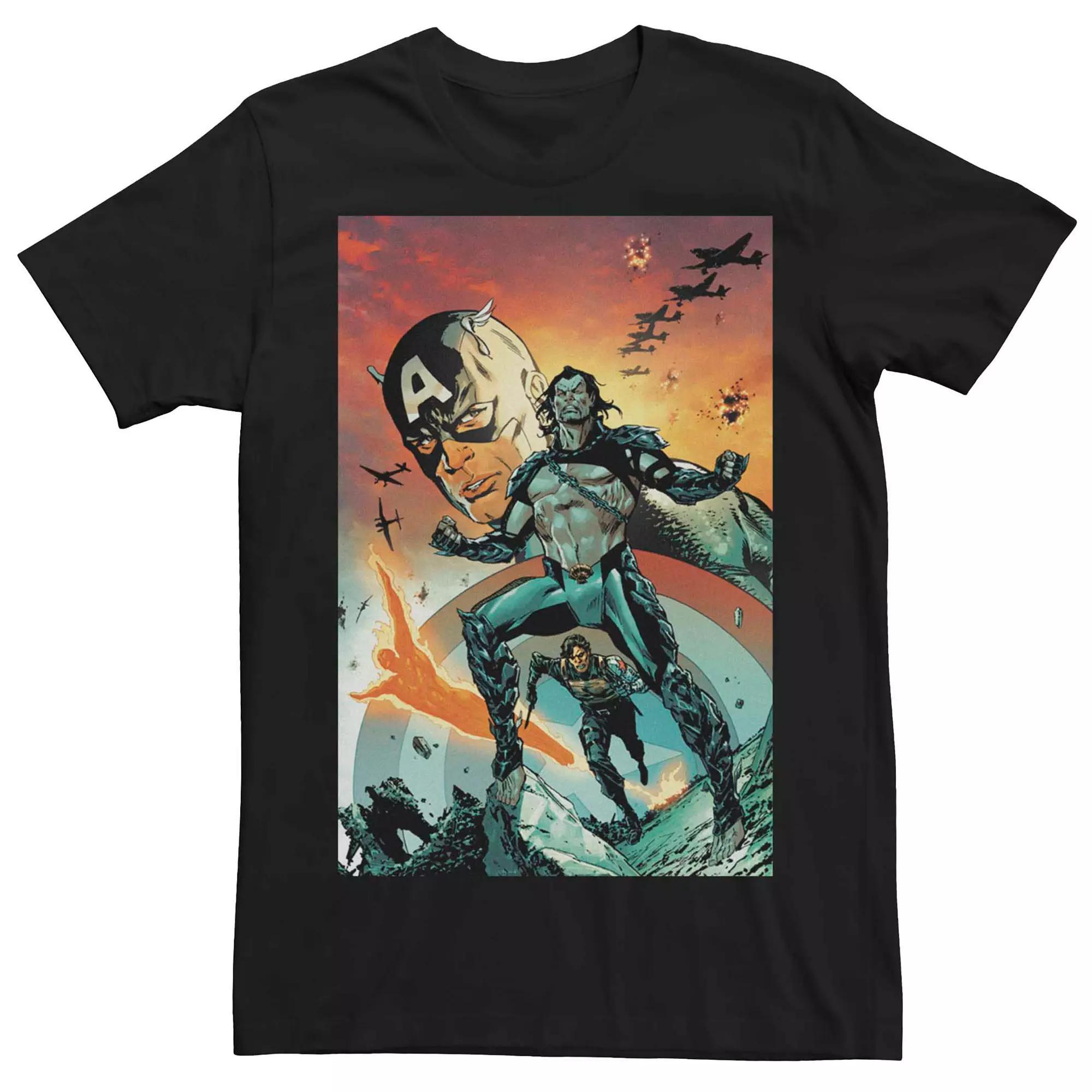 Men's Captain America Comic Cover Tee,  Product Image