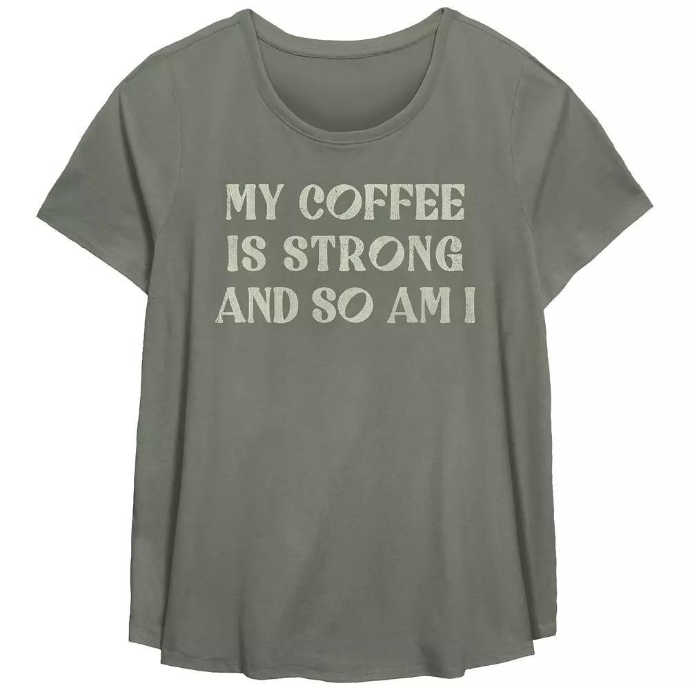 Plus Size Avenger Mom Qualities Scoop Hem Flowy Graphic Tee, Women's, Size: 1XL, Black Product Image