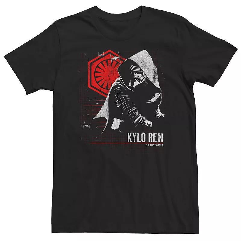 Big & Tall Star Wars Kylo Ren Split Tee, Men's, Size: Large Tall, Athletic Grey Product Image