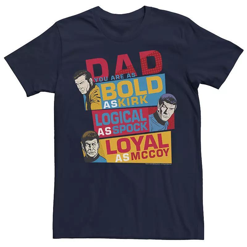 Mens Star Trek Original Series Dad You Are Bold Tee Blue Product Image