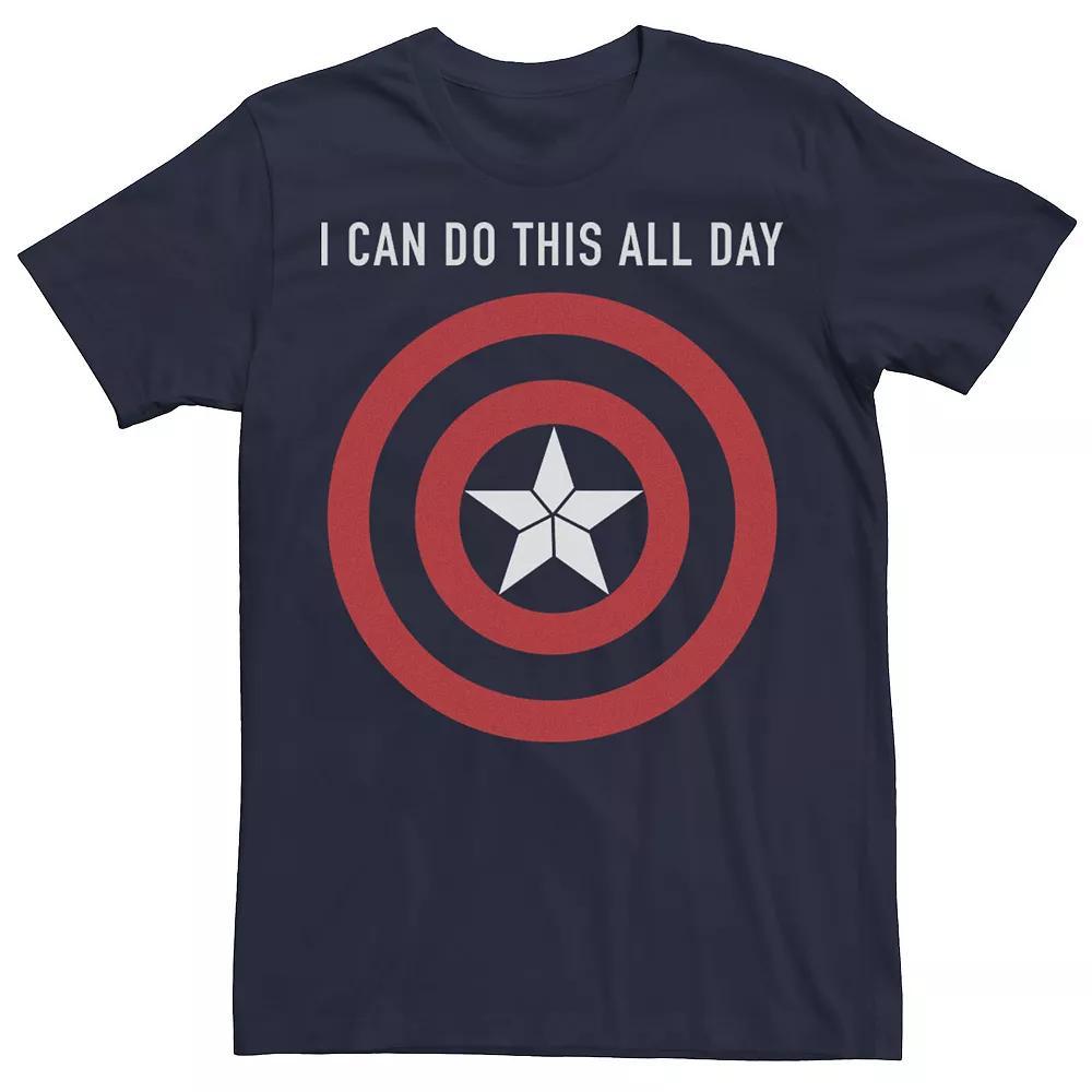 Men's Marvel Captain America I Can Do This All Day Shield Portrait Graphic Tee,  Product Image