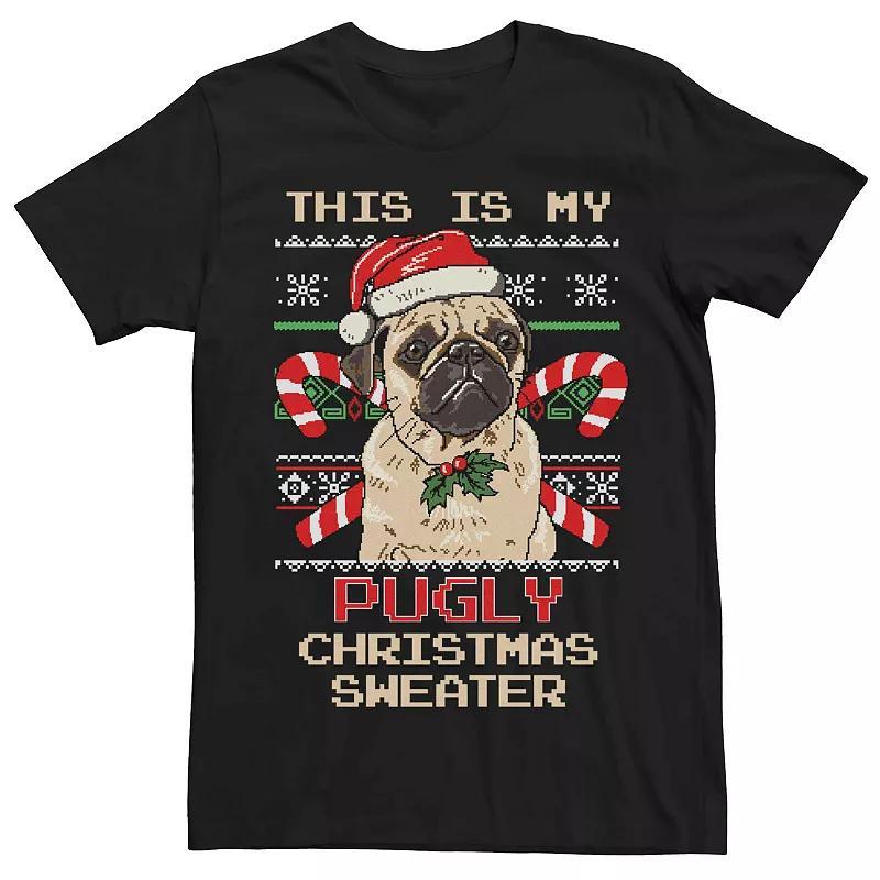 Men's Pugly Christmas Sweater Style Tee, Size: XL, Kelly Product Image