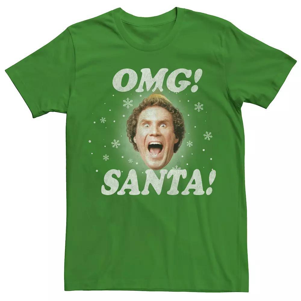 Men's Elf Omg Santa Big Face Tee, Size: Small, Kelly Product Image