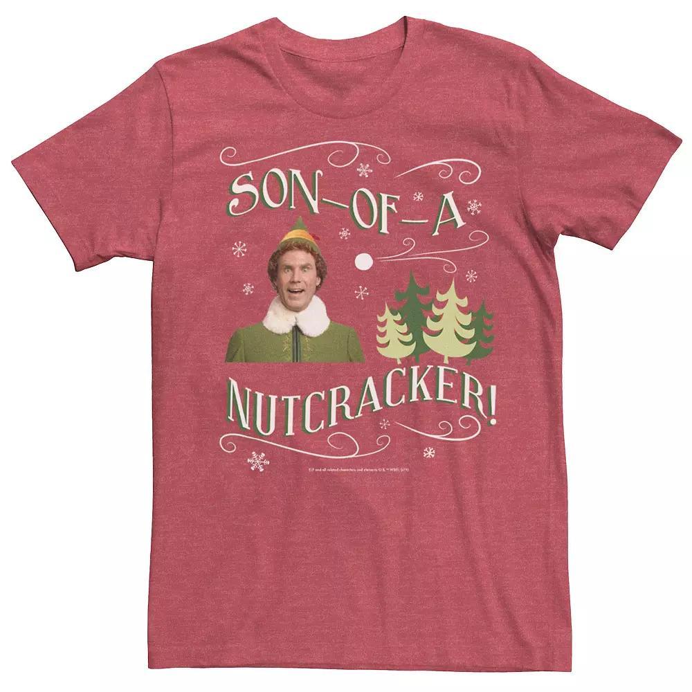 Men's Elf Buddy Son-Of-A-Nutcracker Tree Text Poster Graphic Tee,  Product Image