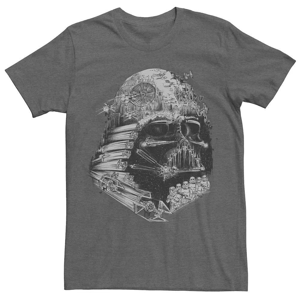 Men's Star Wars Darth Vader Helmet Collage Short Sleeve Tee,  Product Image