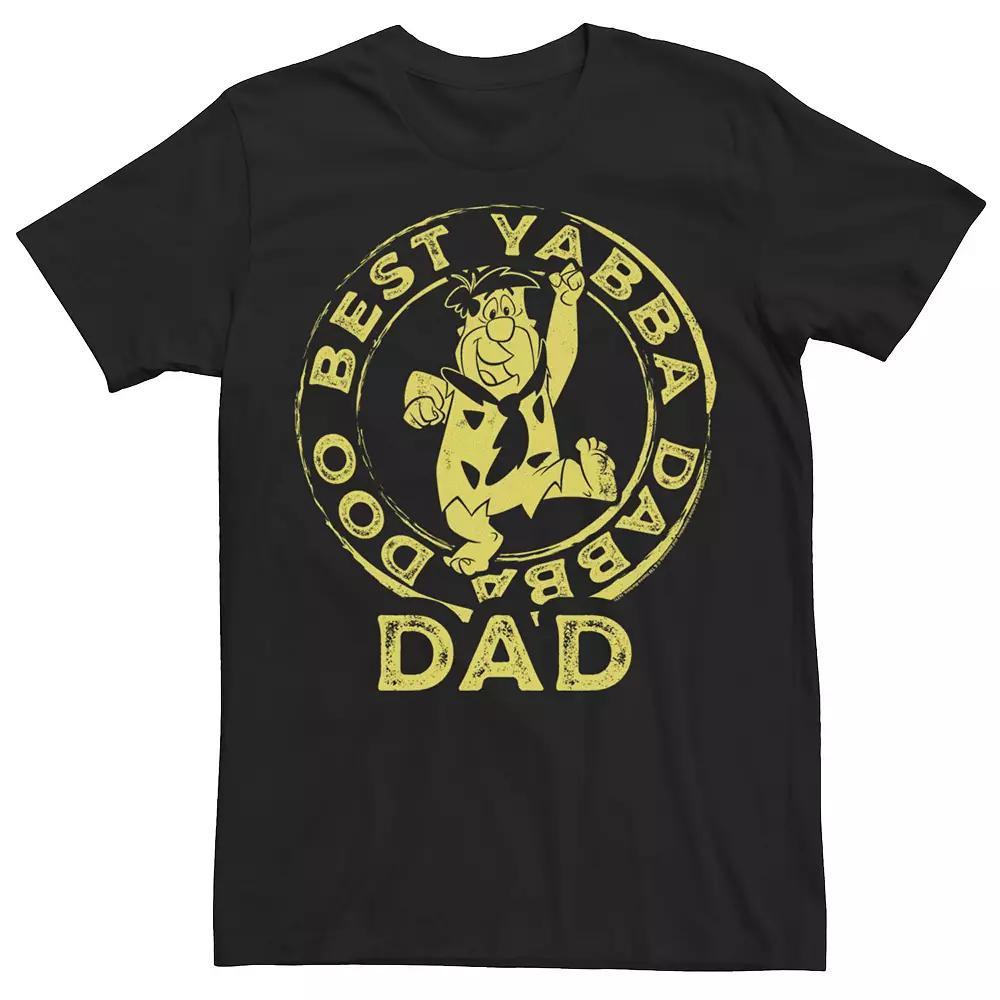Men's The Flintstones Fred Best Yabba Dabba Doo Dad Yellow Stamp Tee,  Product Image