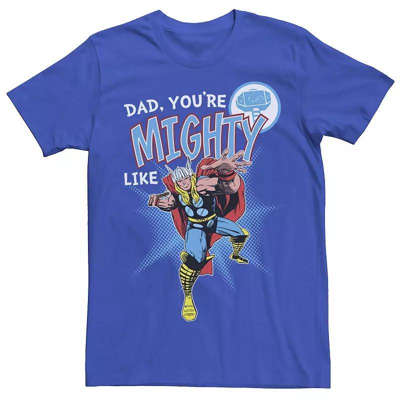 Men's Marvel Thor Mighty Dad Father's Day Tee, Size: XL, Royal Product Image