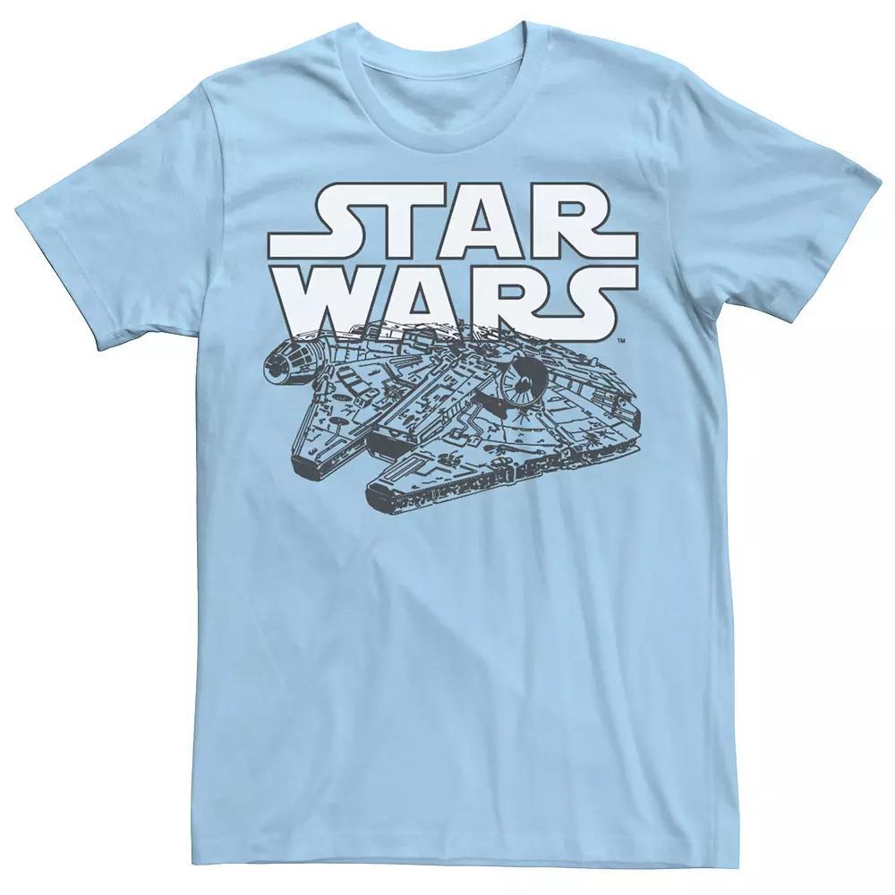 Men's Star Wars Millennium Falcon Line Art Logo Tee,  Product Image