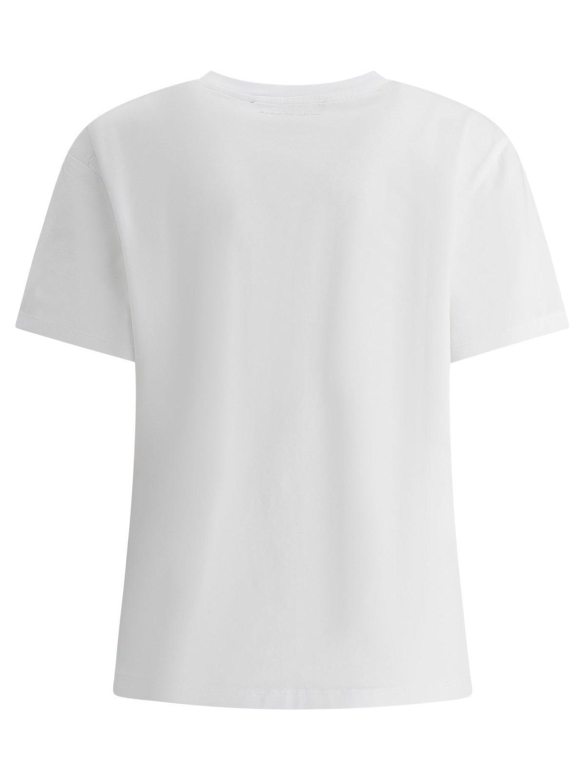 ACNE STUDIOS Crew Neck Cotton T-shirt In White Product Image