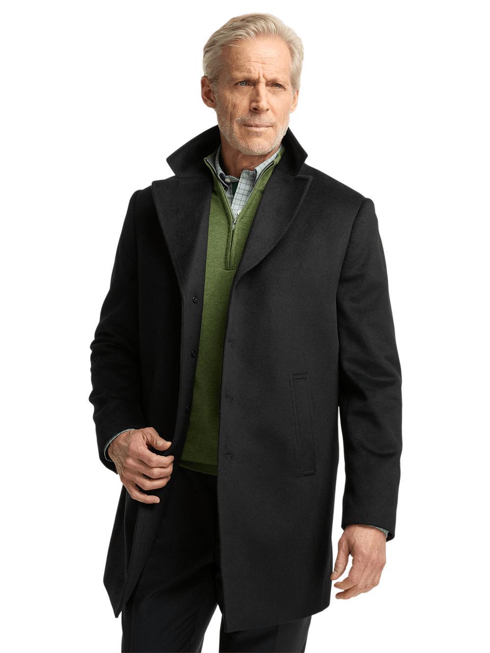 Wool Blend Topcoat - Black Product Image