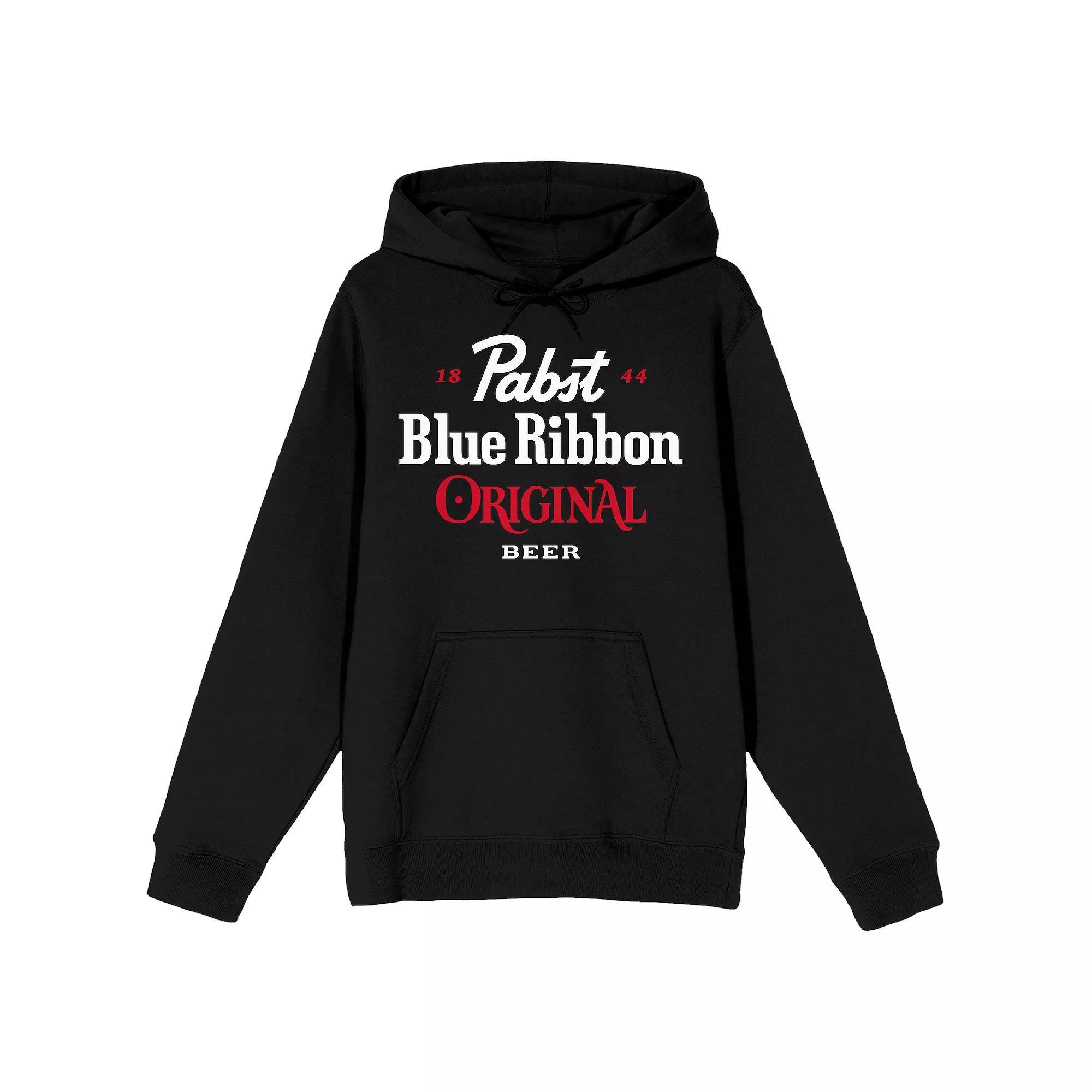 Men's Pabst Blue Ribbon Original 1844 Graphic Hoodie, Size: Medium, Black Product Image