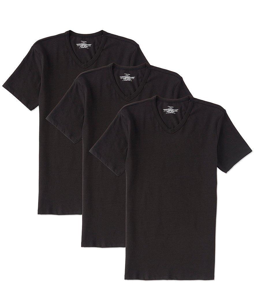 Cotton Stretch V-Neck T-Shirt 3-Pack Product Image