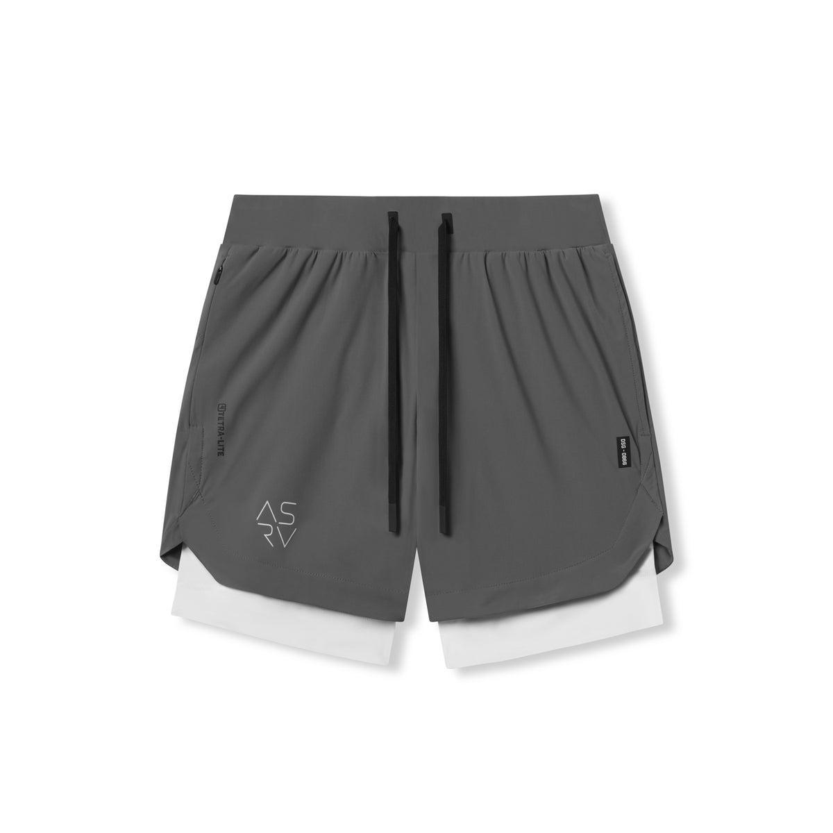 0866. Tetra-Lite® 7" Liner Short - Space Grey "Cyber"/White Male Product Image