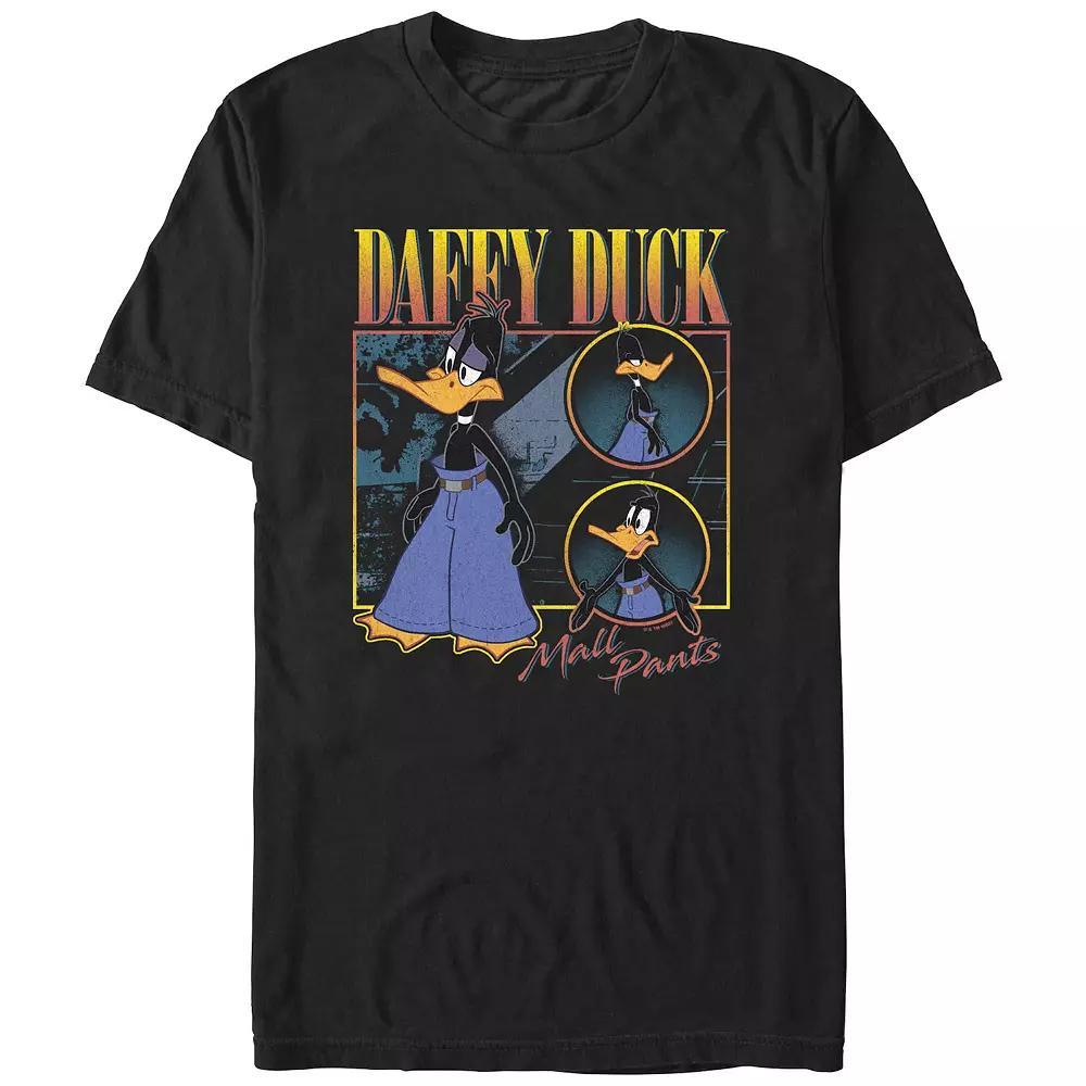 Men's Looney Tunes Daffy Duck Mall Pants Graphic Tee, Size: Large, Black Product Image