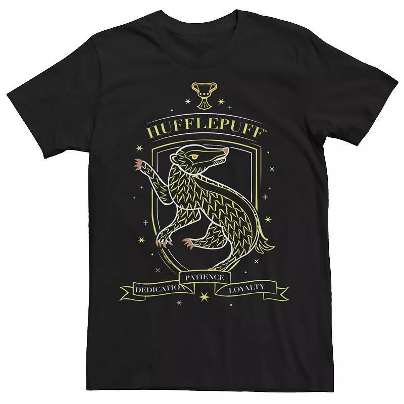 Men's Harry Potter Deathly Hallows 2 Hufflepuff Tee, Size: XL, Black Product Image