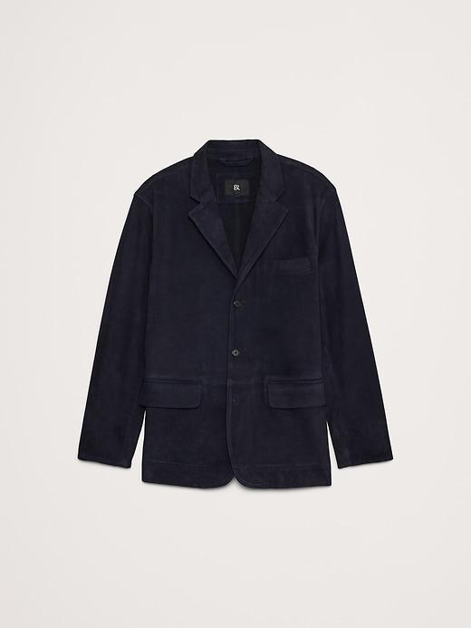 Relaxed Nubuck Leather Blazer Product Image