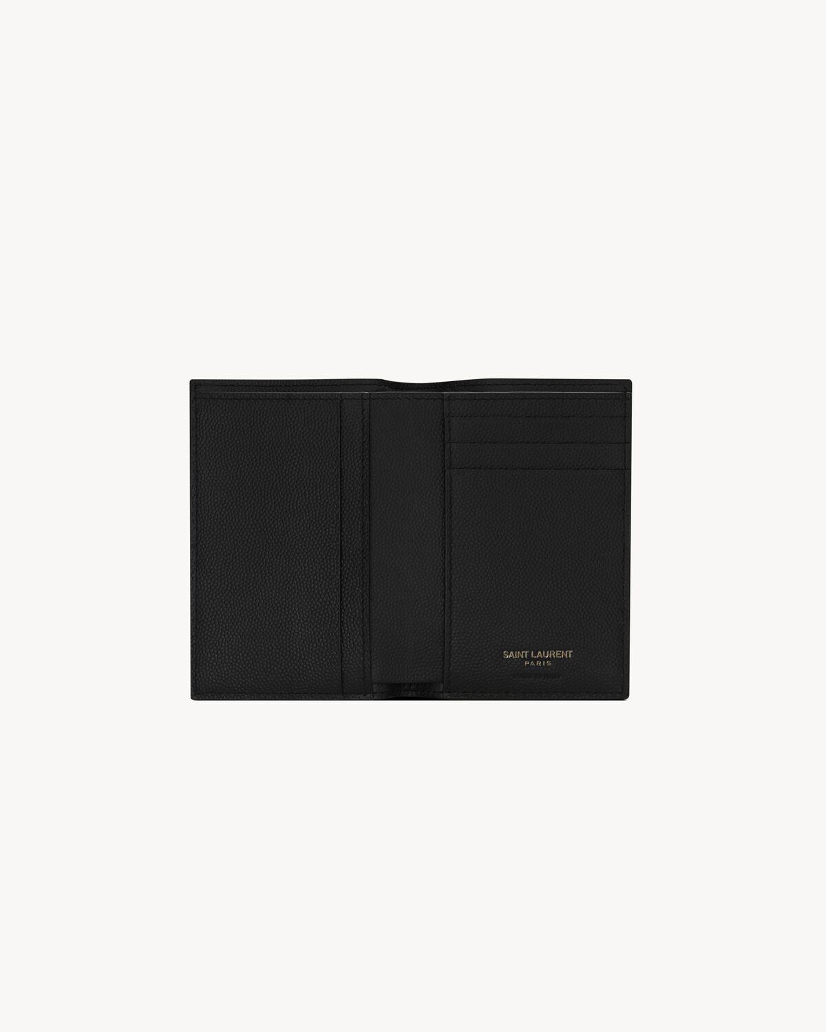 CASSANDRE credit card wallet in grain de poudre leather | Saint Laurent | YSL.com Product Image