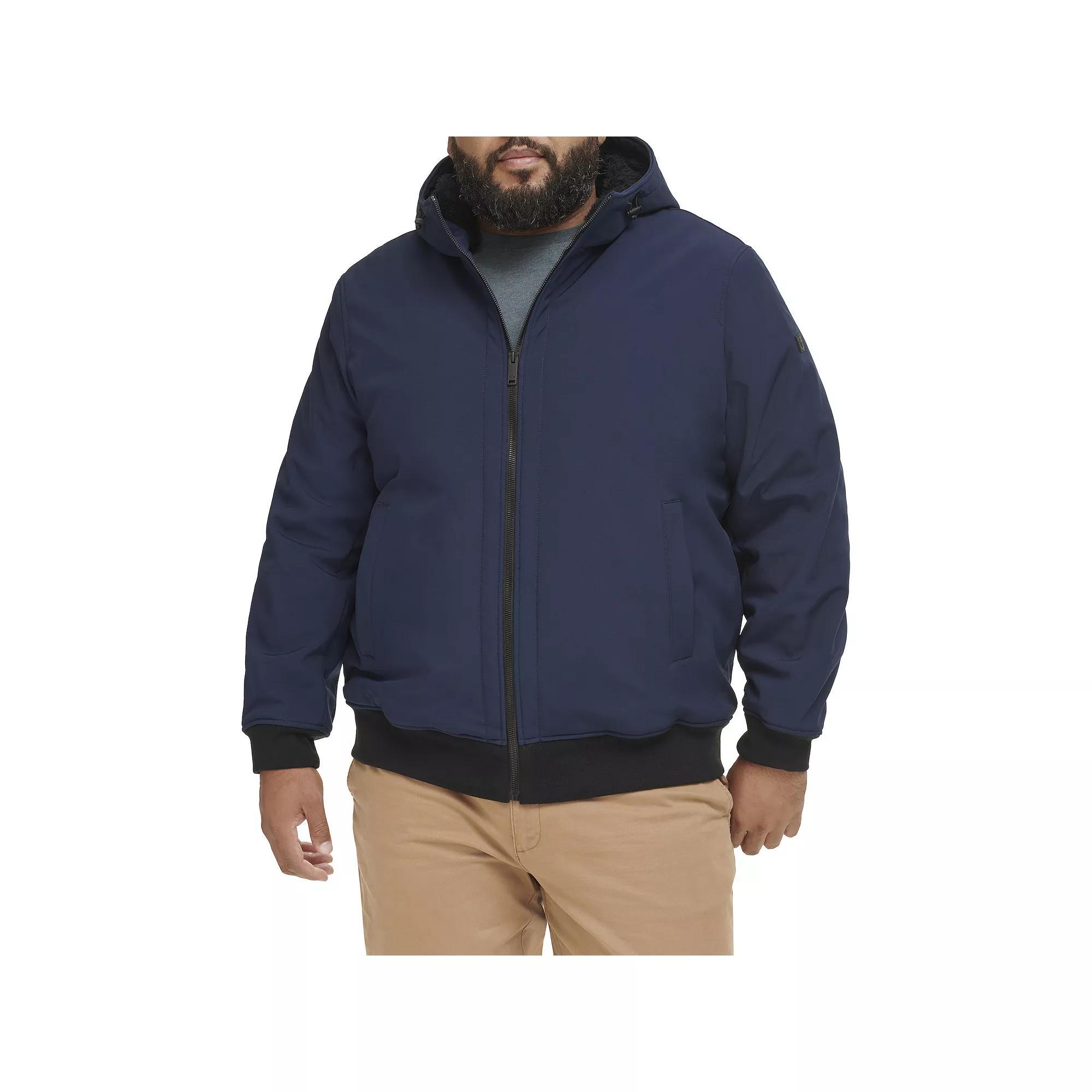 Big & Tall Dockers® Softshell Sherpa Lined Bomber jacket, Men's, Size: 2XB, Blue Product Image