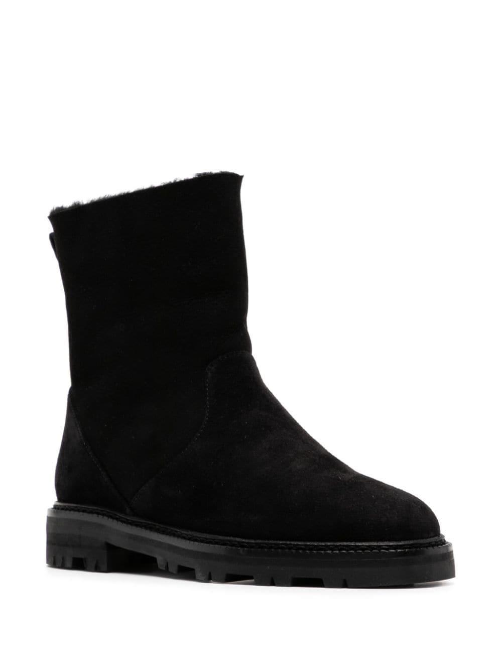 Tomosa Suede Cozy Ankle Boots In Black Product Image